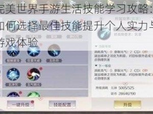 完美世界手游生活技能学习攻略：如何选择最佳技能提升个人实力与游戏体验