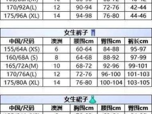 亚洲尺码与欧洲尺码之对照解析——帮你轻松选对尺码