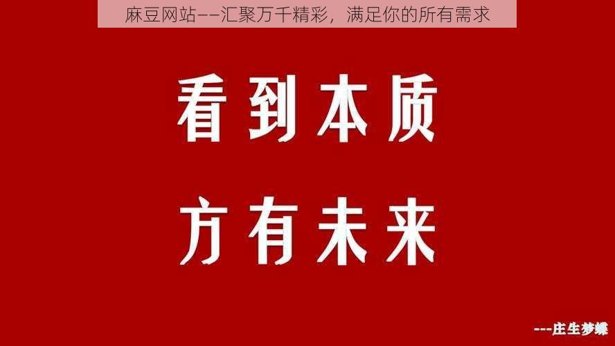 麻豆网站——汇聚万千精彩，满足你的所有需求