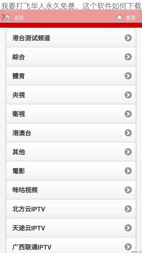 我要打飞华人永久免费，这个软件如何下载？