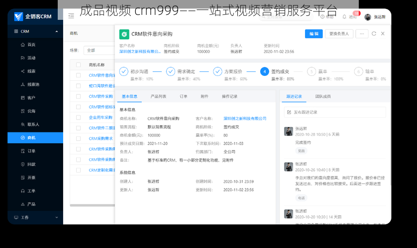 成品视频 crm999——一站式视频营销服务平台