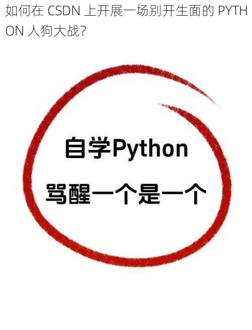 如何在 CSDN 上开展一场别开生面的 PYTHON 人狗大战？