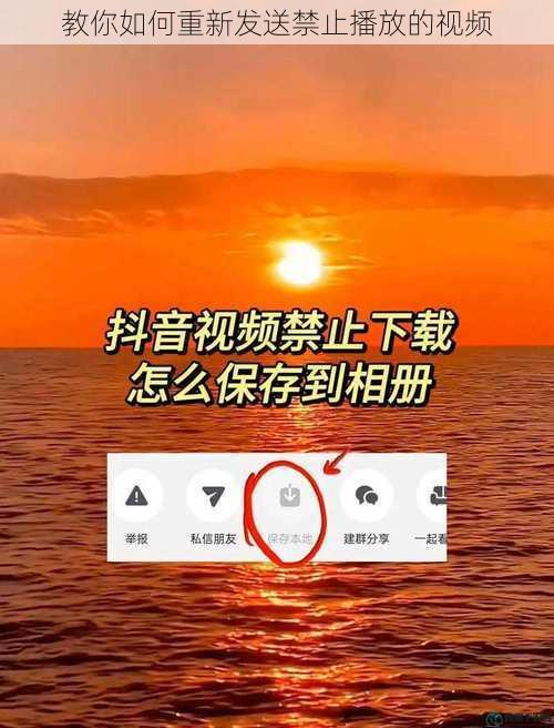 教你如何重新发送禁止播放的视频