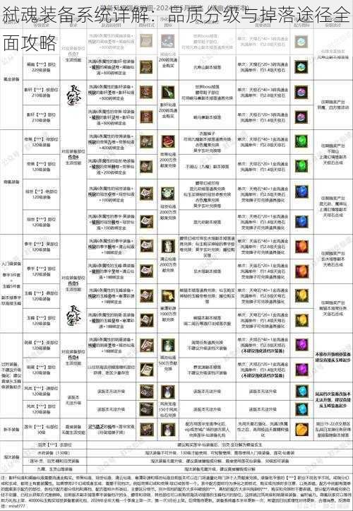 弑魂装备系统详解：品质分级与掉落途径全面攻略