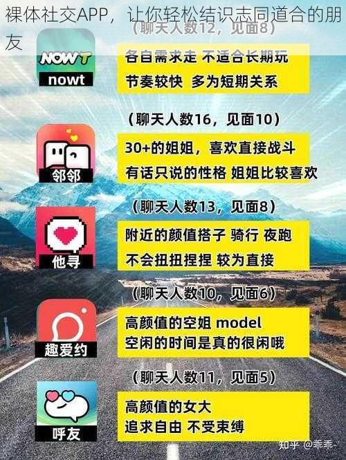 裸体社交APP，让你轻松结识志同道合的朋友