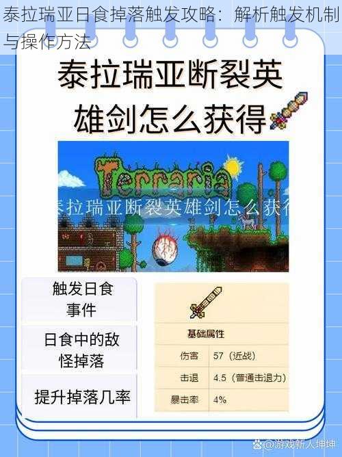 泰拉瑞亚日食掉落触发攻略：解析触发机制与操作方法