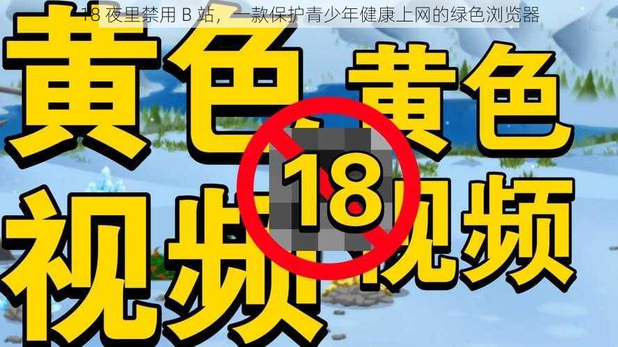 18 夜里禁用 B 站，一款保护青少年健康上网的绿色浏览器