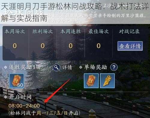 天涯明月刀手游松林问战攻略：战术打法详解与实战指南
