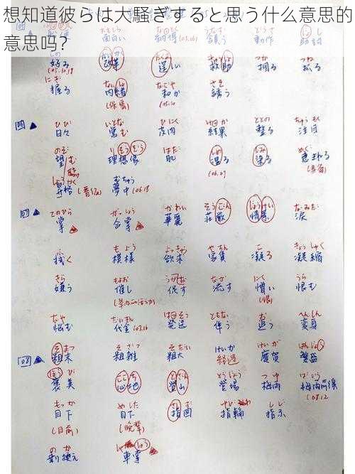 想知道彼らは大騒ぎすると思う什么意思的意思吗？