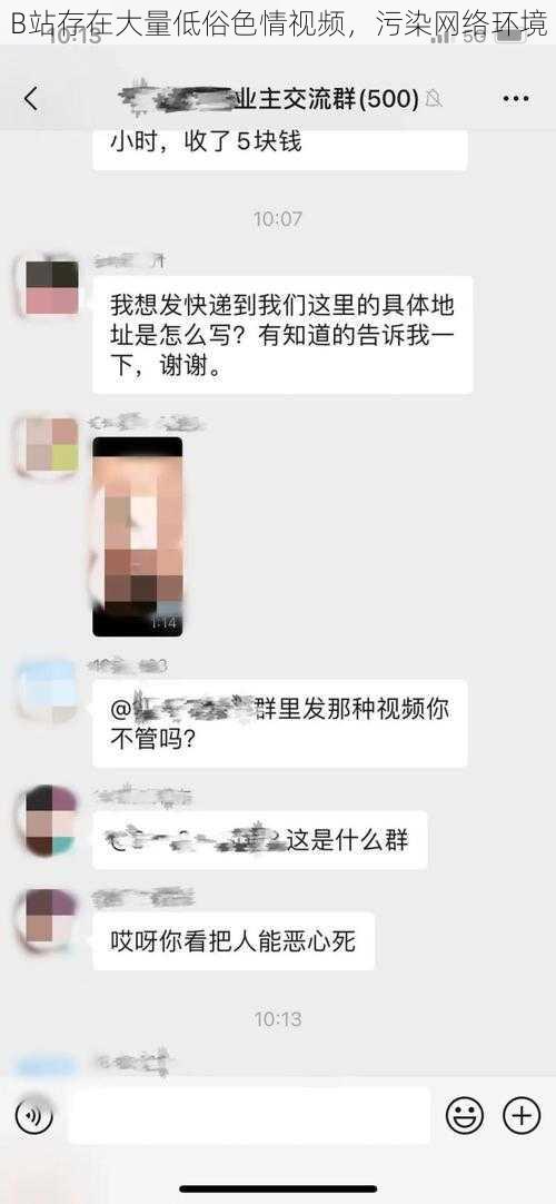 B站存在大量低俗色情视频，污染网络环境