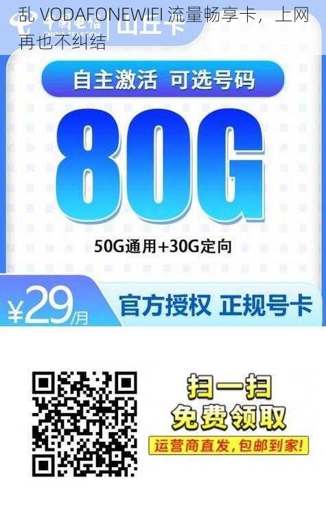 乱 VODAFONEWIFI 流量畅享卡，上网再也不纠结