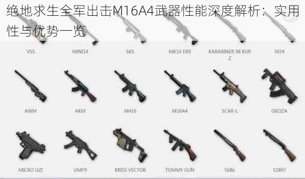 绝地求生全军出击M16A4武器性能深度解析：实用性与优势一览