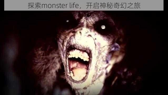 探索monster life，开启神秘奇幻之旅