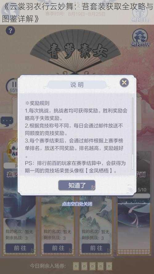 《云裳羽衣行云妙舞：苔套装获取全攻略与图鉴详解》