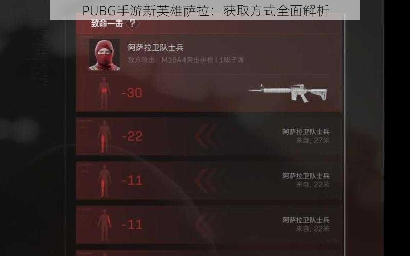 PUBG手游新英雄萨拉：获取方式全面解析