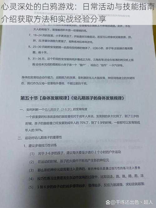 心灵深处的白鸦游戏：日常活动与技能指南介绍获取方法和实战经验分享