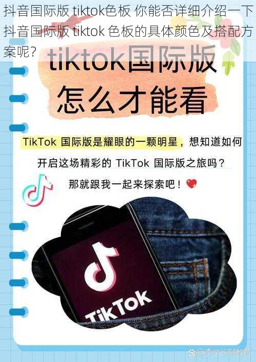 抖音国际版 tiktok色板 你能否详细介绍一下抖音国际版 tiktok 色板的具体颜色及搭配方案呢？