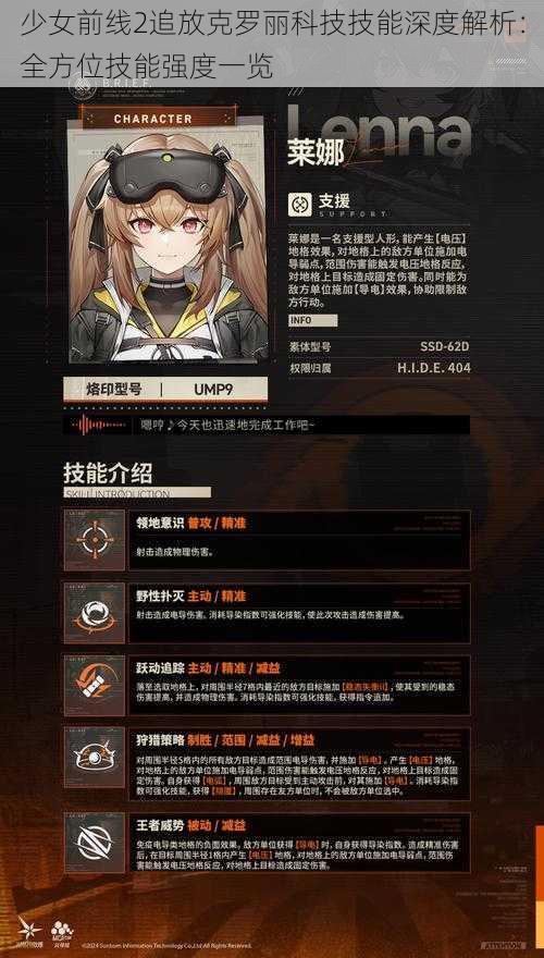 少女前线2追放克罗丽科技技能深度解析：全方位技能强度一览