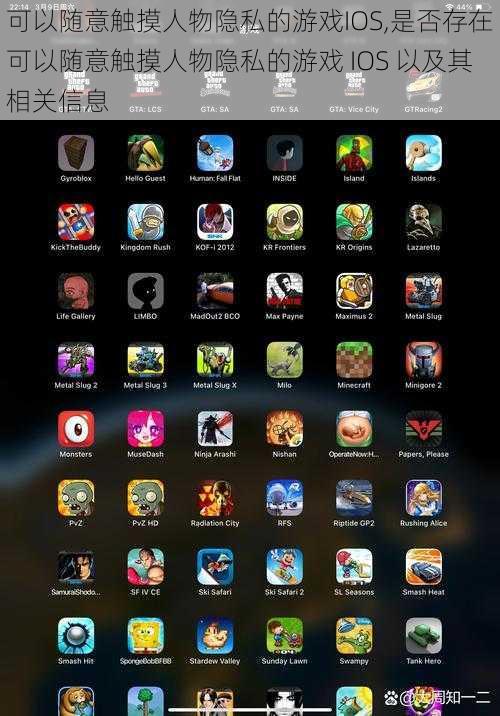 可以随意触摸人物隐私的游戏IOS,是否存在可以随意触摸人物隐私的游戏 IOS 以及其相关信息