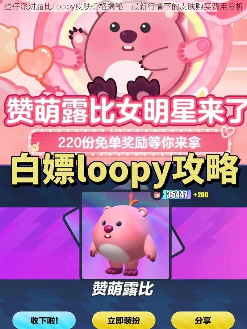 蛋仔派对露比Loopy皮肤价格揭秘：最新行情下的皮肤购买费用分析