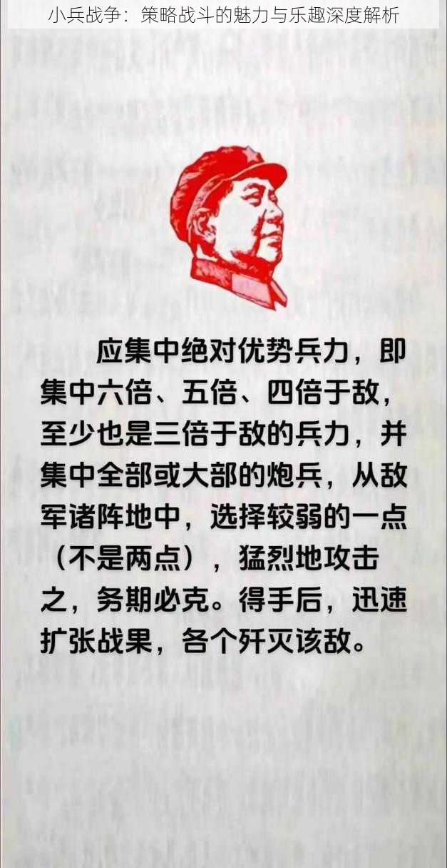 小兵战争：策略战斗的魅力与乐趣深度解析