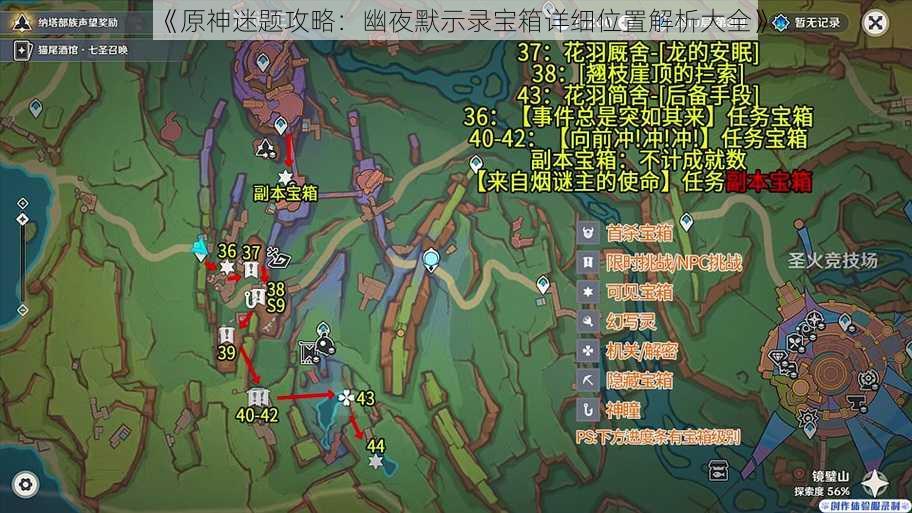 《原神迷题攻略：幽夜默示录宝箱详细位置解析大全》