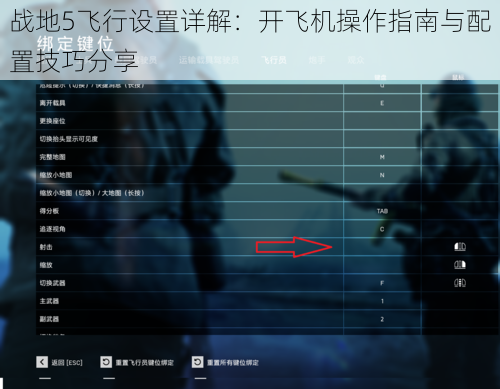 战地5飞行设置详解：开飞机操作指南与配置技巧分享